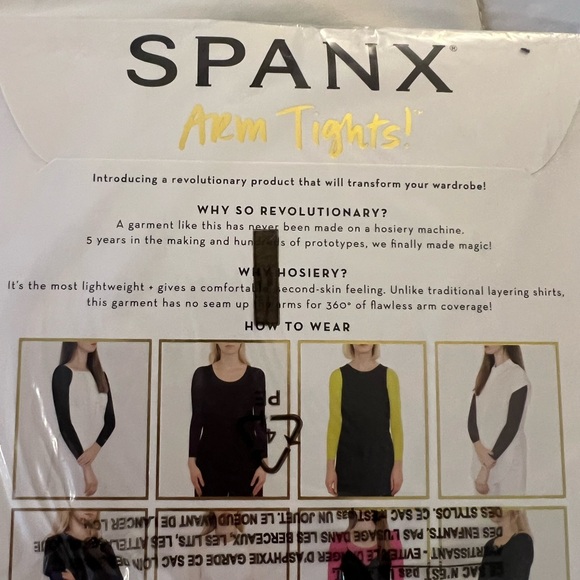 SPANX Arm Tights, sold out everywhere! Size L/XL, color Port Navy - Picture 5 of 8